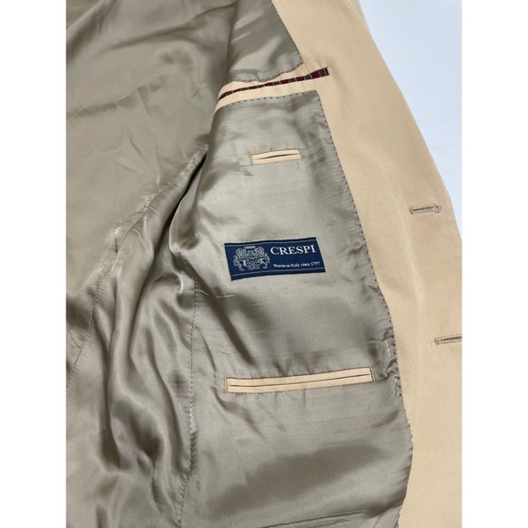 J Crew Mens Tan Cotton Two Button Blazer Sport Coat Ludlow Jacket Size 40R Prep - Picture 10 of 16